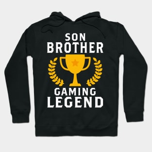 Son Brother Gaming Legend Gamer Gifts For Teen Boys Gaming Hoodie